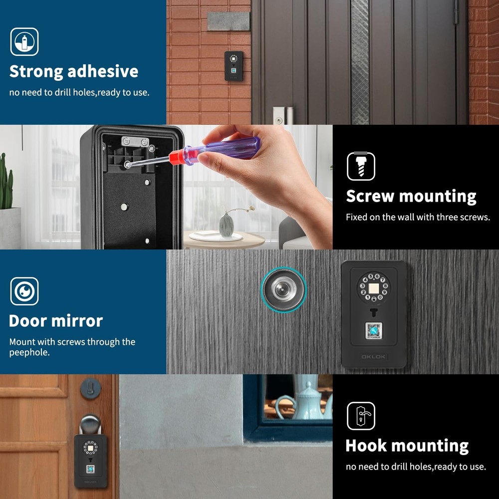 New Smart Lock Boxes, Fingerprint Key Box Bluetooth Key Box with App Control ...