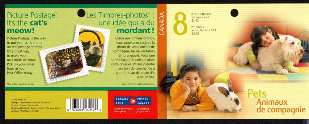 CANADA BOOKLET UNITRADE 297 PETS