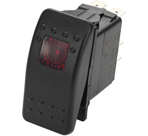 DragonFire Racing Lighted Switch On/Off Rocker Switch Red Lite