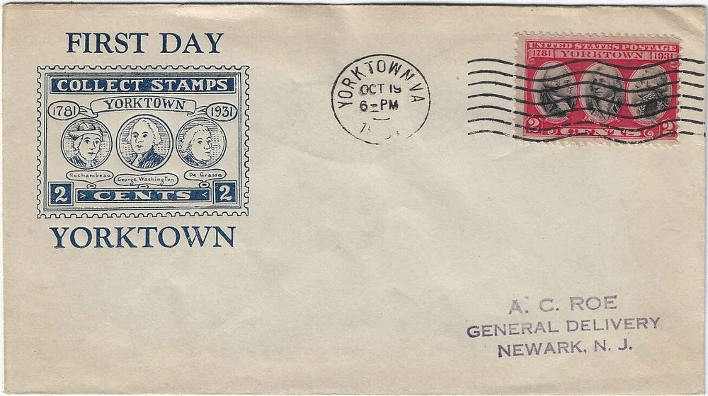 FDC    #703-4d --  Yorktown  -- Roessler