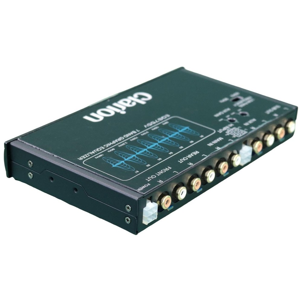 7-Band Car Graphic Equalizer with Front 3.5mm & Rear RCA Inputs