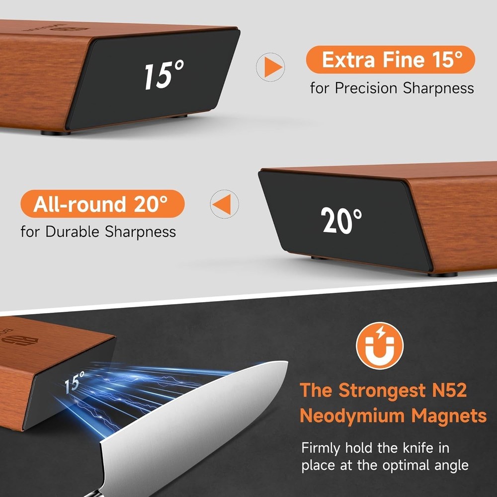Versatile Knife Sharpener for Kitchen & Pocket Knives - Gift-Ready Packaging