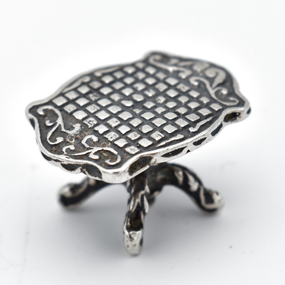 Vintage Solid Silver Miniature Doll's House Table 1994 925