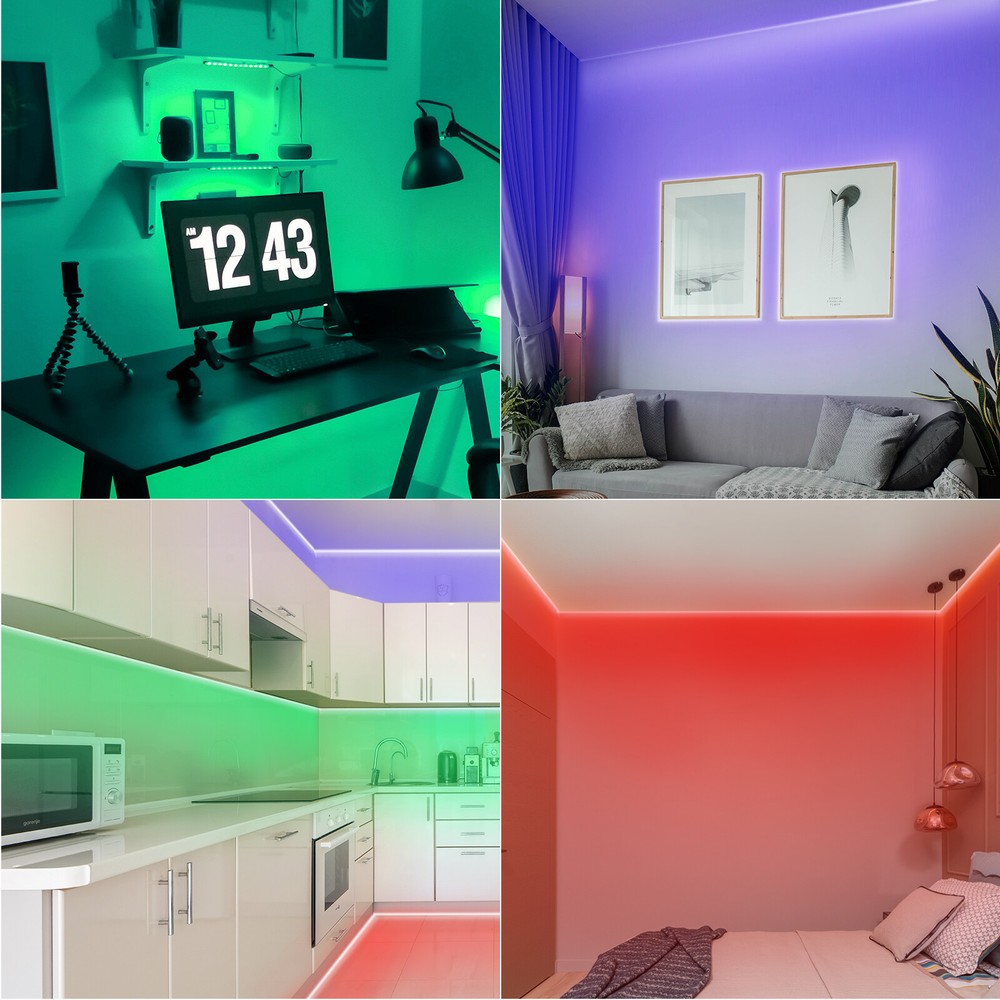 LED RGB Color Changing Lights Remote Bar Billiard Pool Table Bumper