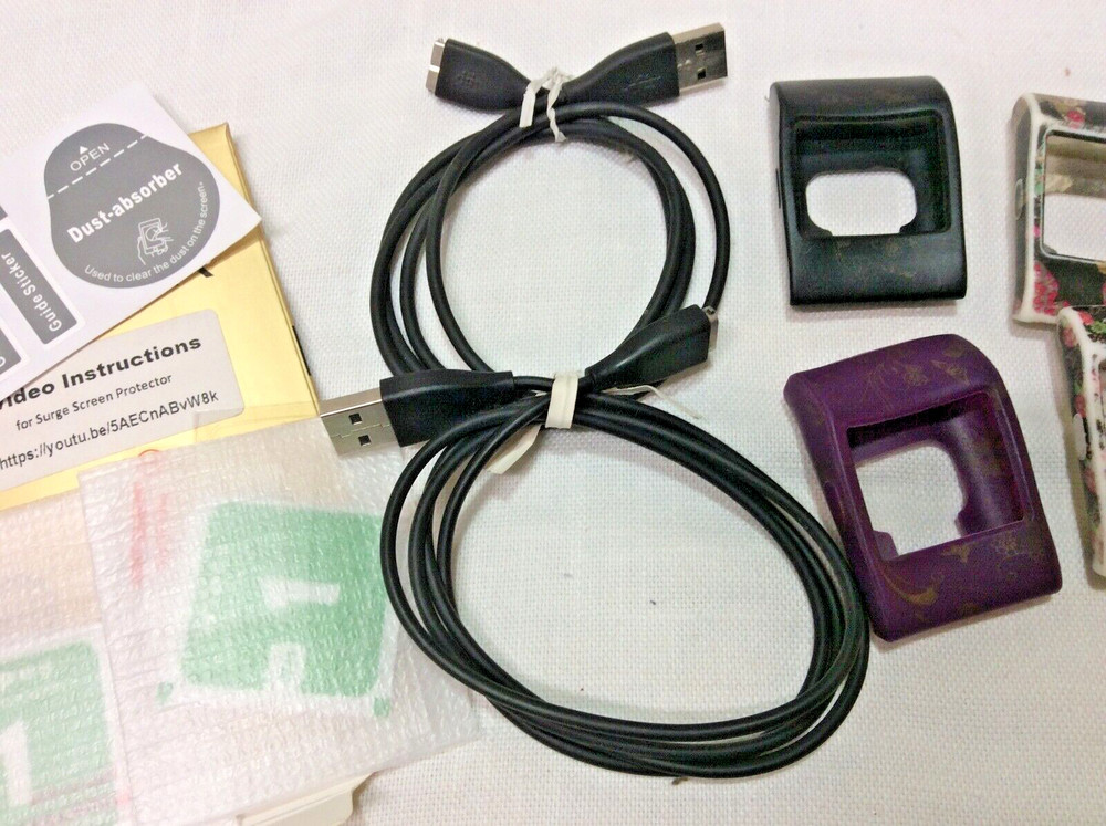 Mixed lot for Fitbit Surges - charging cables, screen protector, silicone covers