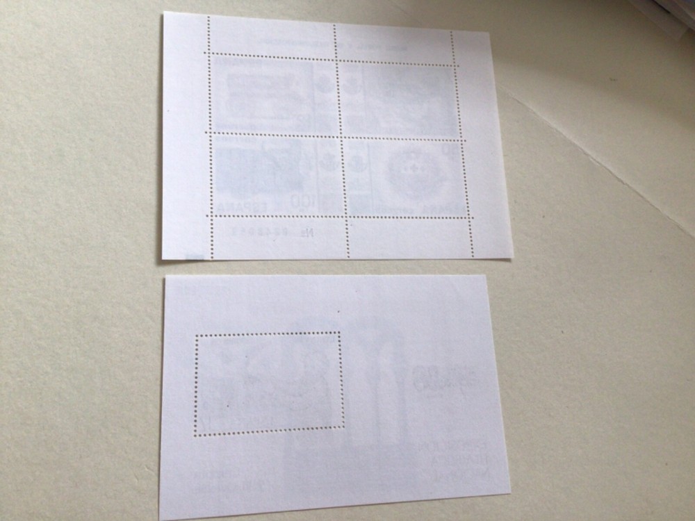 Spain mint never hinged 2 stamps sheets Ref A8539