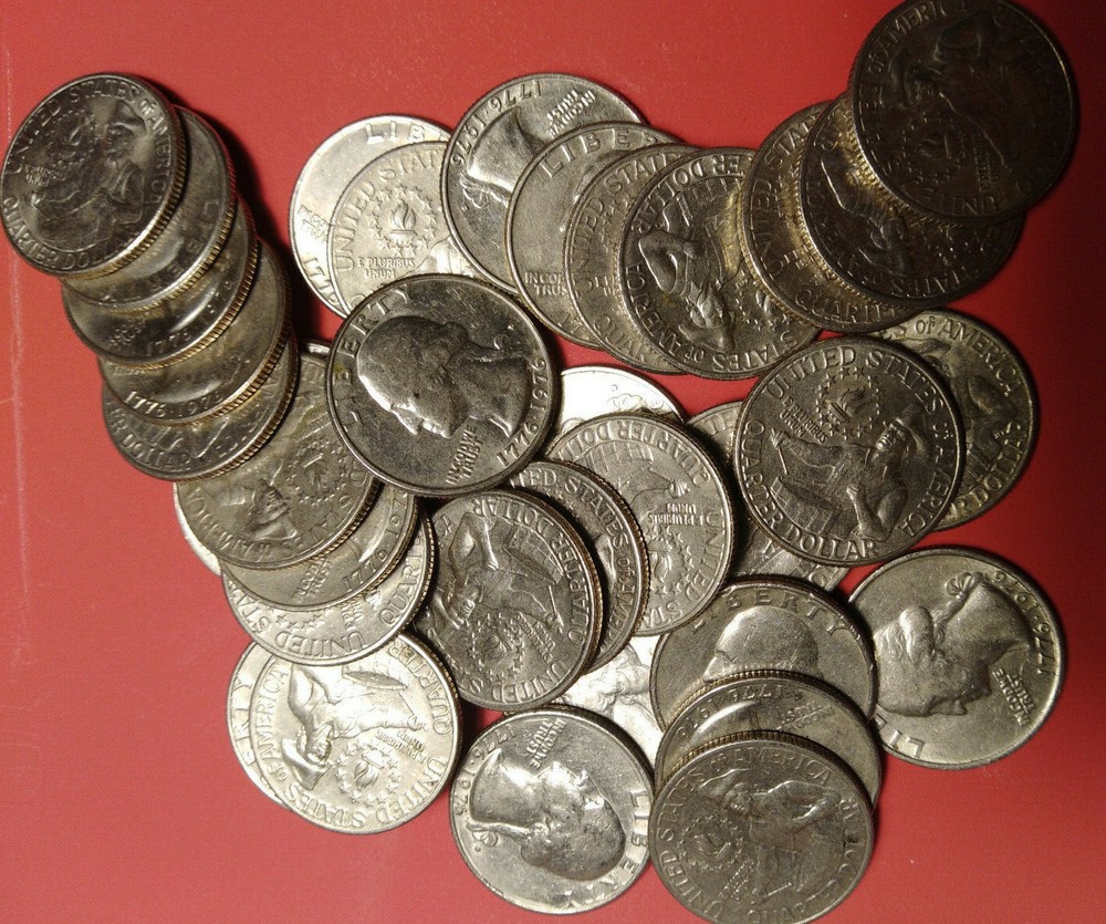 Bicentennial Washington Quarters Roll - 40 Coins