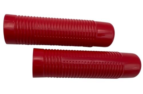 Classic Ribbed Grip for 1" Handle Bar, Red - 1 Pair