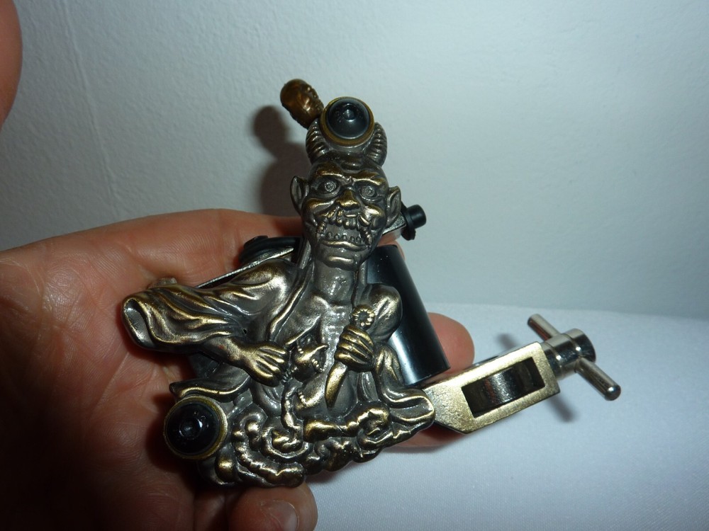 Devil Demon Tattoo Ink Painter Machine Accessory Metal Goth Skull Untested