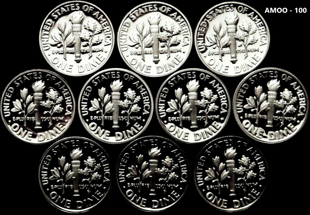 1968 - 2009 S Proof Clad Roosevelt Dime 42 Coins