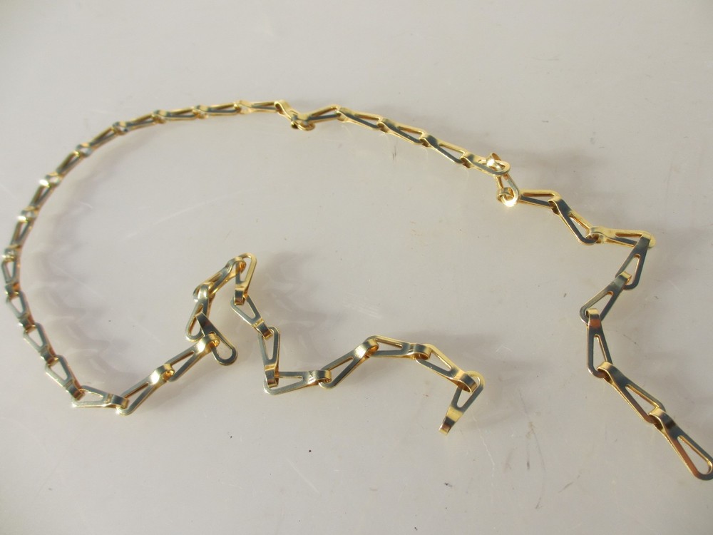 Vintage Brass Lighting Chain Hanger Loop Chandelier Light Pull Plug Old 71cm 28"