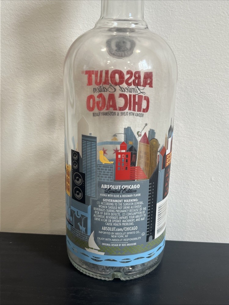 Absolut Vodka Chicago Limited Edition Bottle (EMPTY)