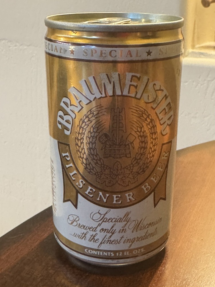 Braumeister Pilsener - Empty Beer Can Bottom-opened