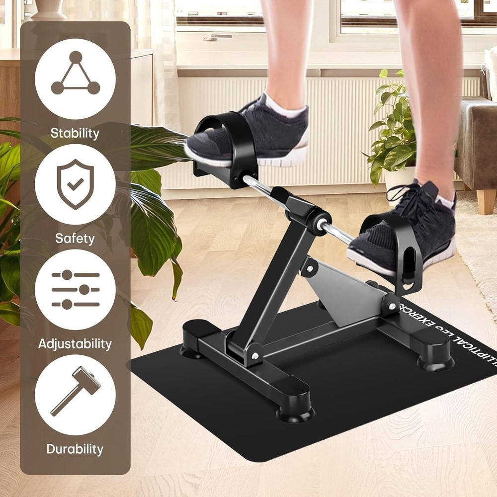 Compact Non-Slip Exercise Mat for Peloton Bikes - 17" x 23" Durable Design