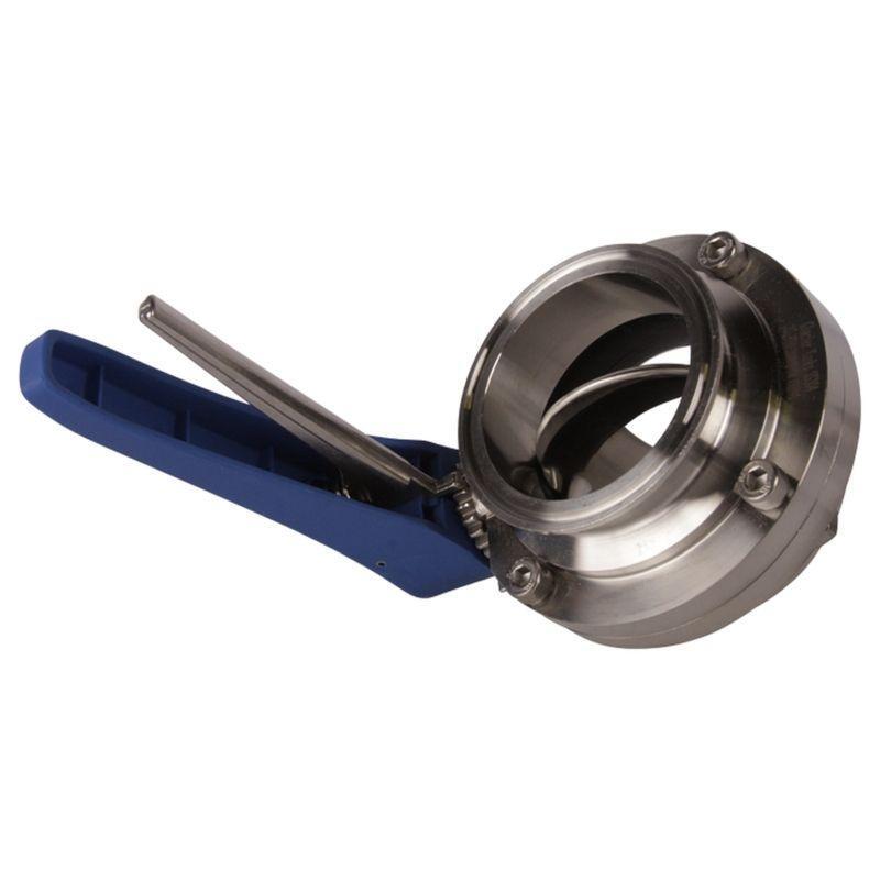 Butterfly Valve | Tri Clamp 3 inch Trigger Handle/Silicone Seat (2 Pack)