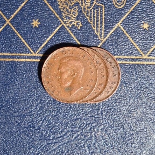 Canada 1948 Penny - Three different Types - Nice Collectible Condition