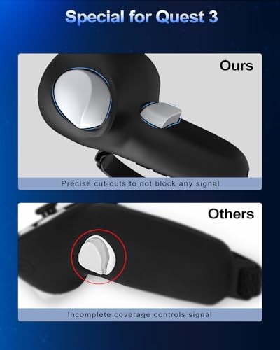 Controller Grip for Meta Quest 3S Oculus Quest 3 VR Accessories Grips Black