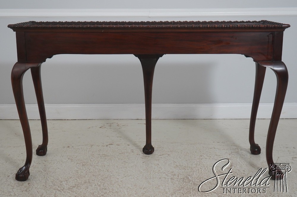L71982: WELLINGTON HALL Chippendale Mahogany Clawfoot Console Table