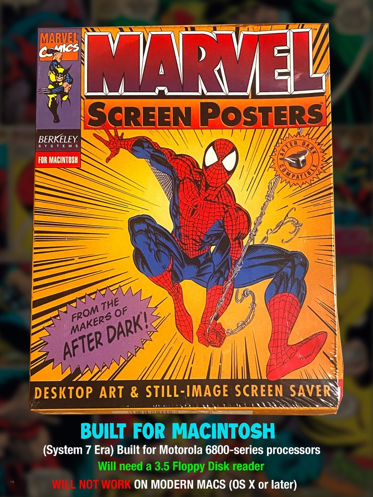 MARVEL DESKTOP ART and STILL IMAGE SCREEN SAVER Macintosh Software