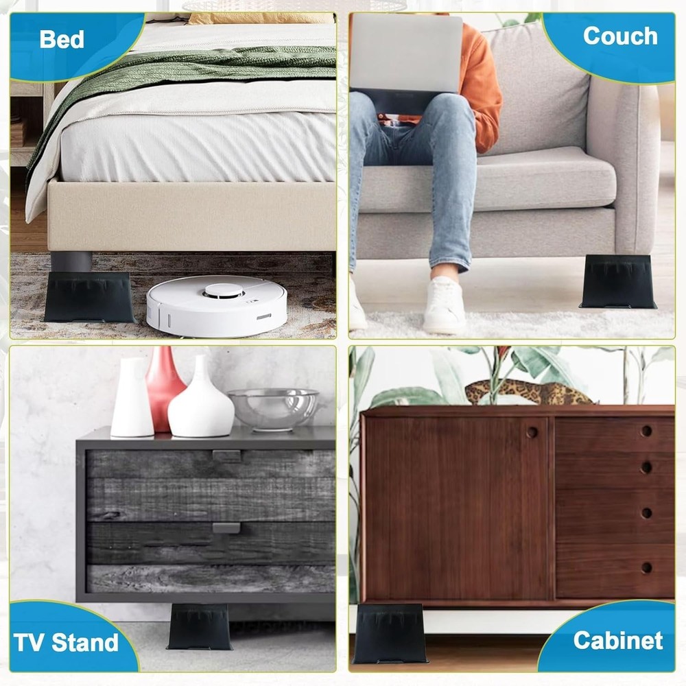 Bed Risers 6 inch Heavy Duty, Oversized 6 Pack