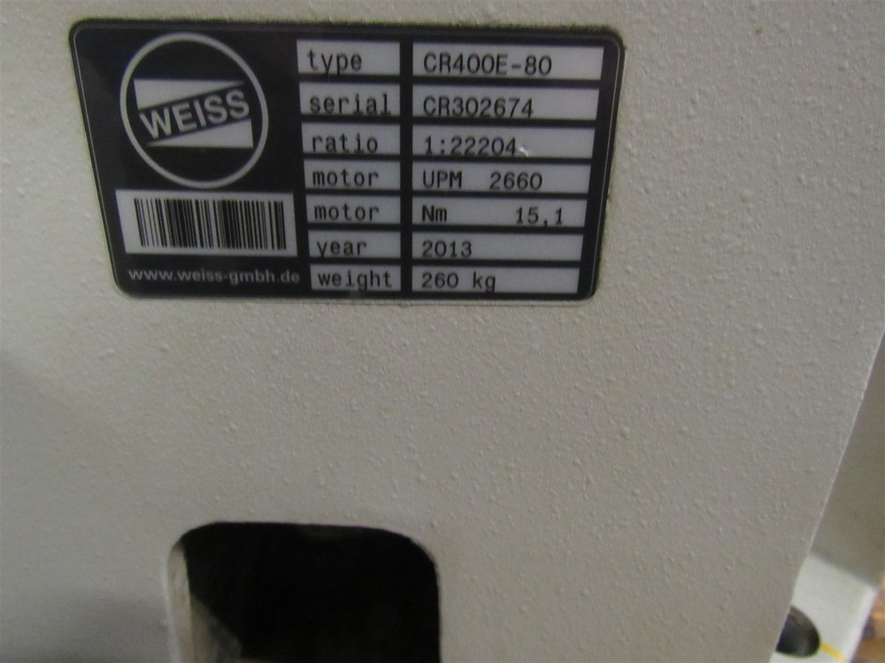 WEISS ROTARY INDEXING TABLE CR400E-80