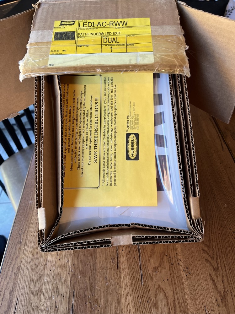 Hubbell Exit sign AC LED1-AC-RWW-SPC Pathfinder