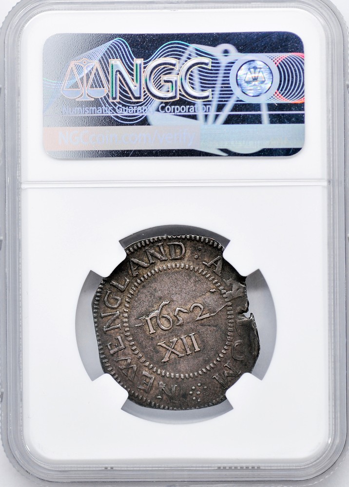 1652 PINE TREE SCHILLING NGC MS 62