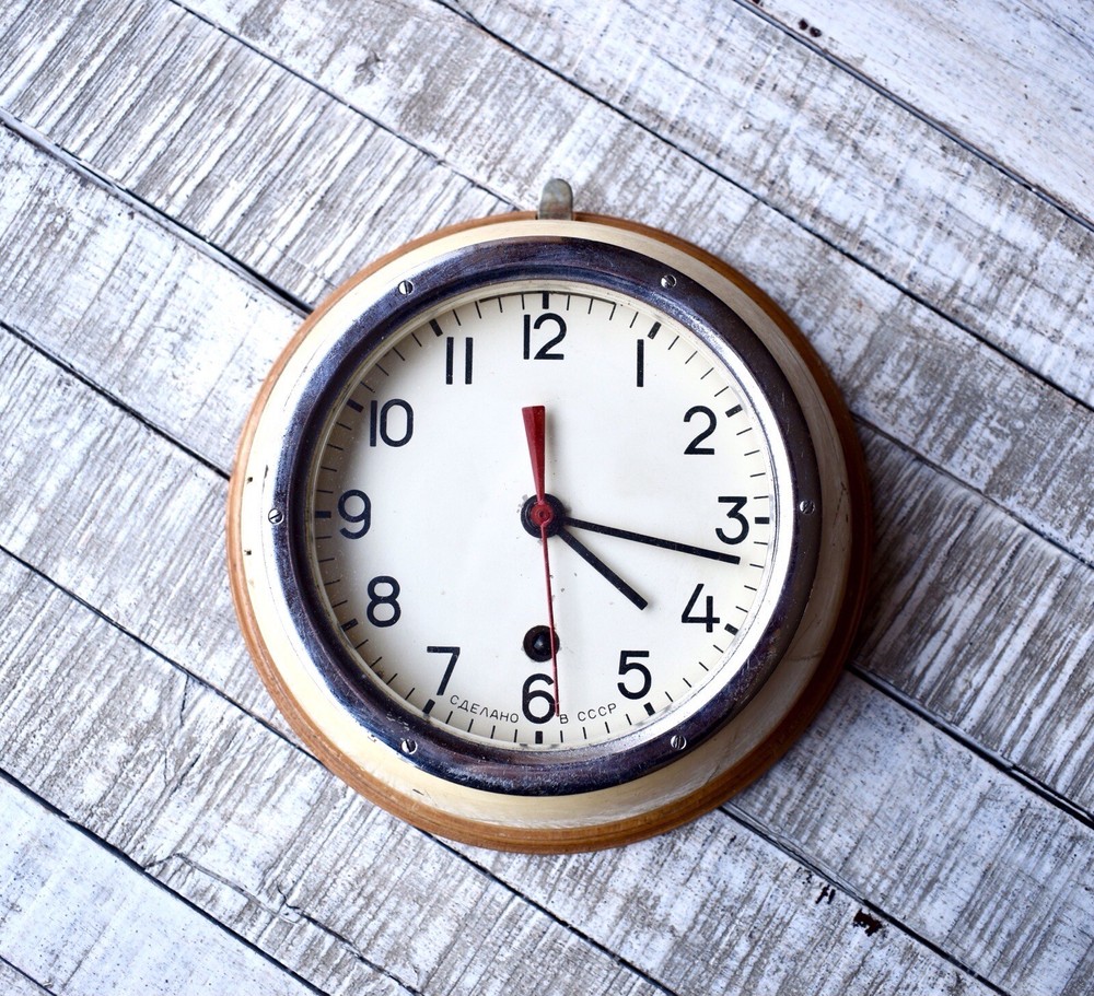 Vintage Soviet Ship Clock USSR Marine Ship Clock