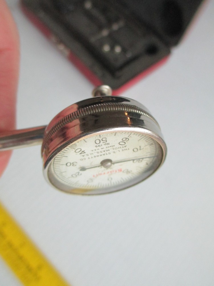 STARRETT 196 UNIVERSAL BACK PLUNGER DIAL INDICATOR SET B57