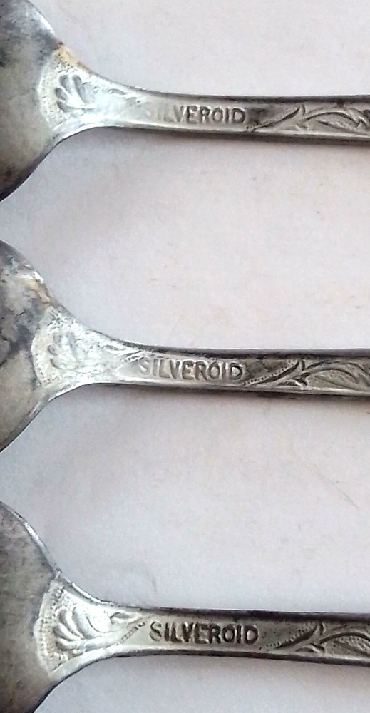 3 Teaspoons Marked SILVEROID