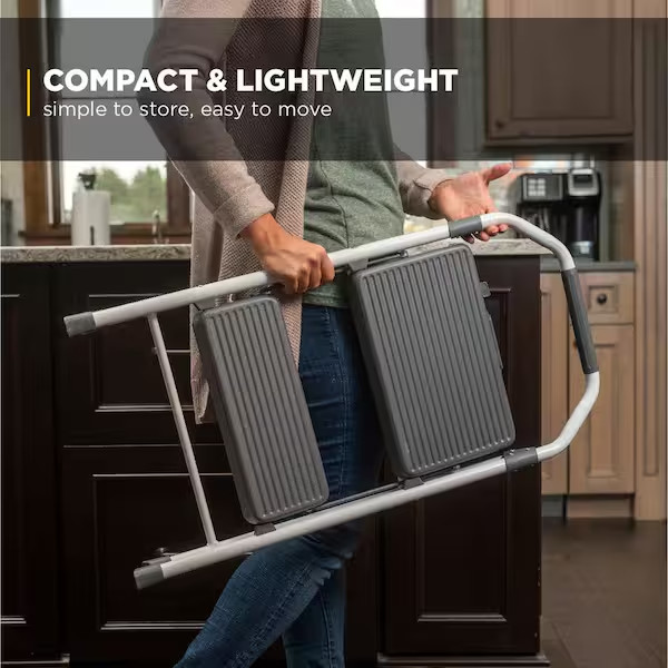 2-Step Compact Steel Step Stool, 225 Lbs. Load Capacity Type II Duty Rating