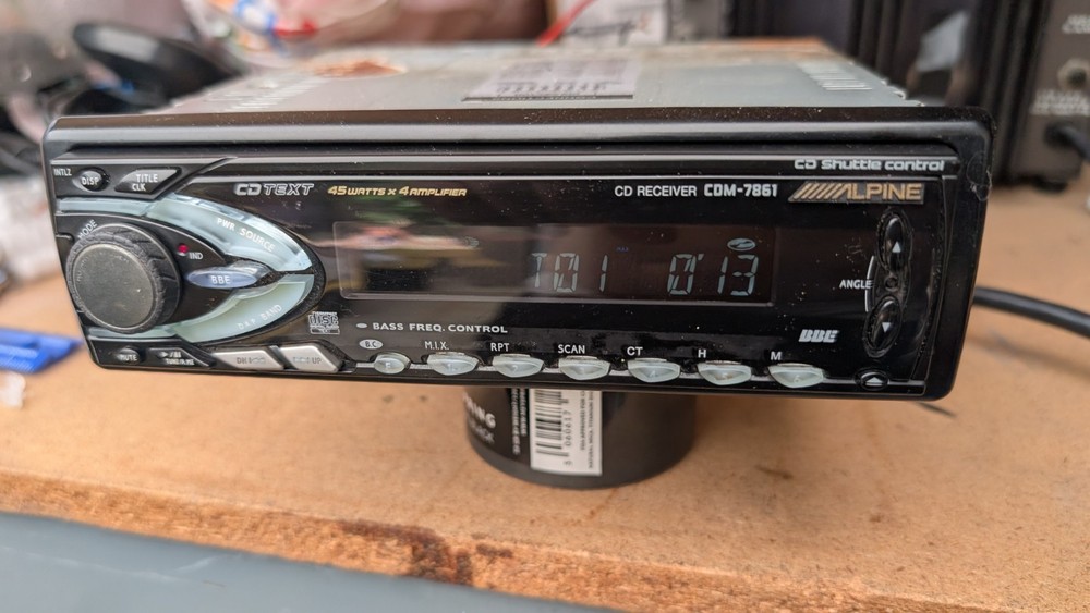 ALPINE cdm-7861 Bluetooth Auxiliary CD Original Old School