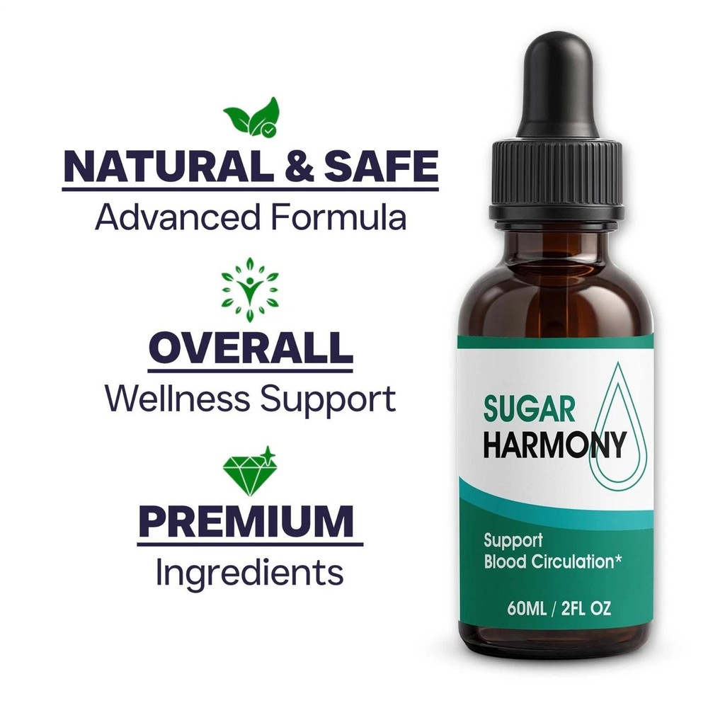 (2 Pack) Sugar Harmony Drops, SugarHarmony Maximum Strength Blood Support