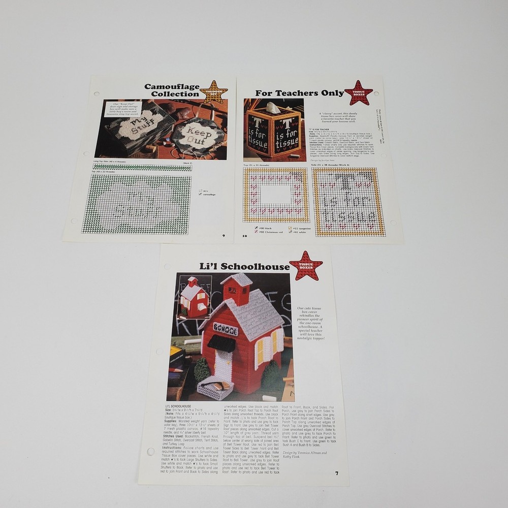 Plastic Canvas All Stars 1995 Leisure Arts 7 Patterns from Patternpak 4
