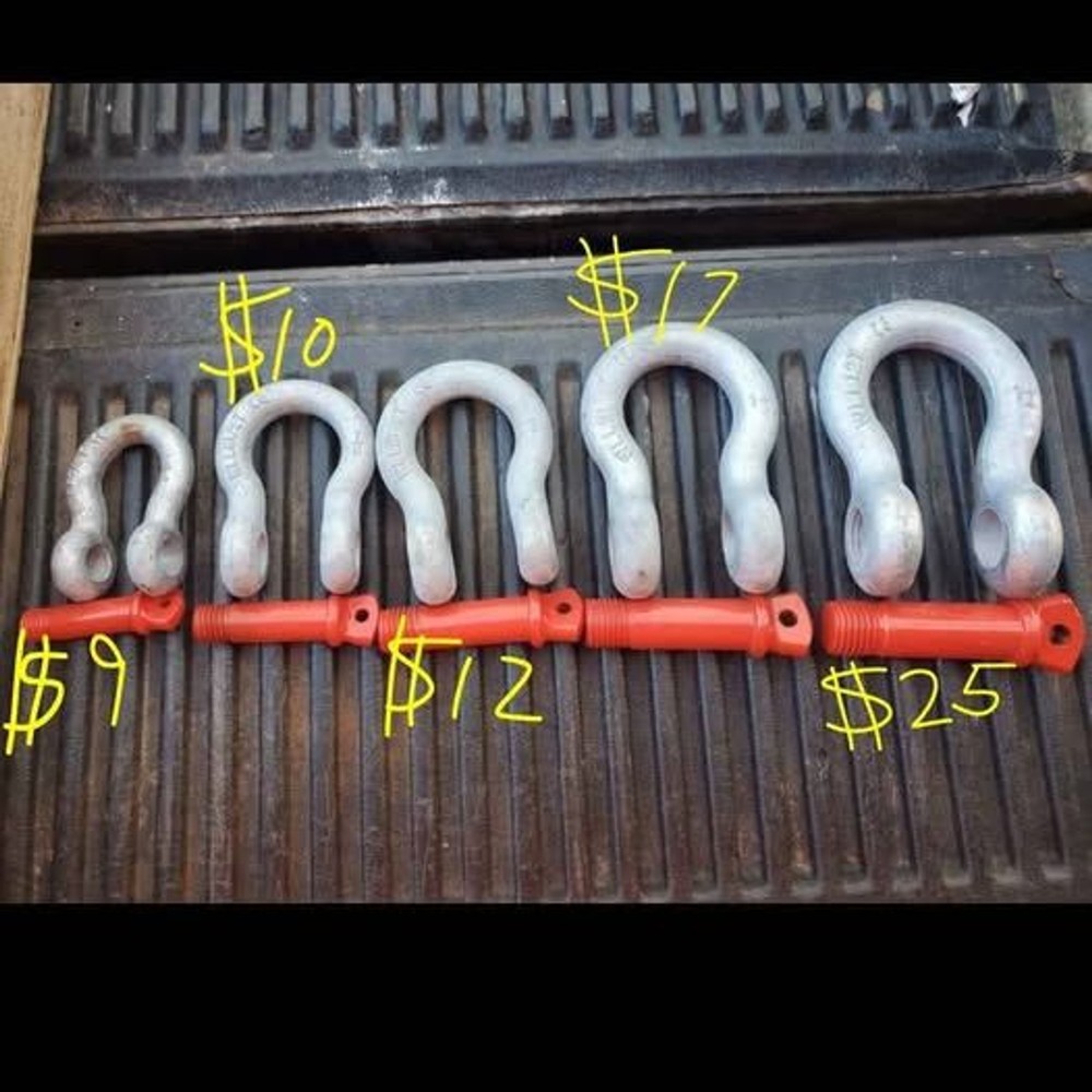 1" (8_1/2T-WLL) Galvanized Lifting Shackles
