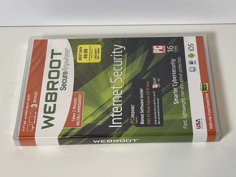 Webroot SecureAnywhere Internet Security - Full Version for Windows & Mac...