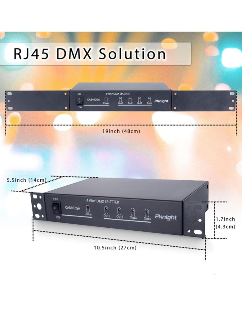 Pknight DMX 4 Way RJ45 Splitter
