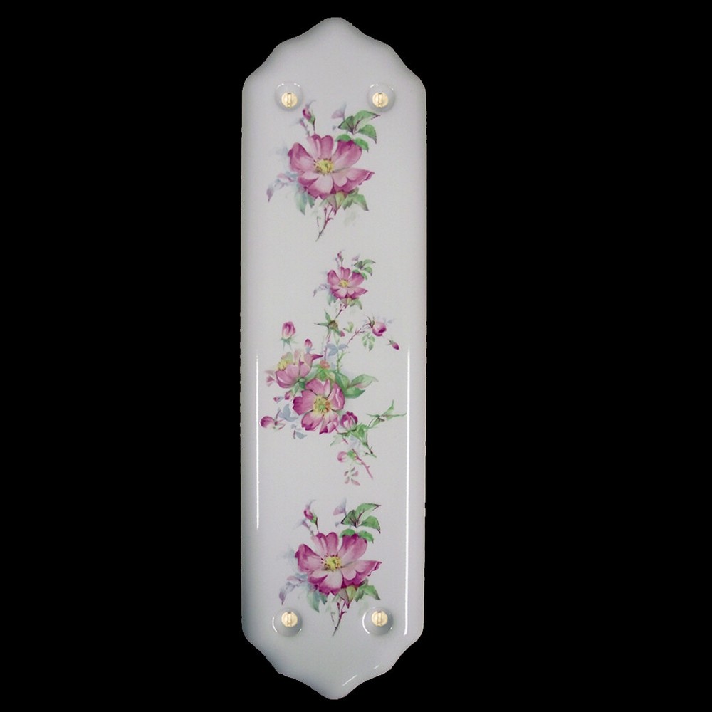 Ceramic Door Finger Plate Rambling Rose Design (Each)