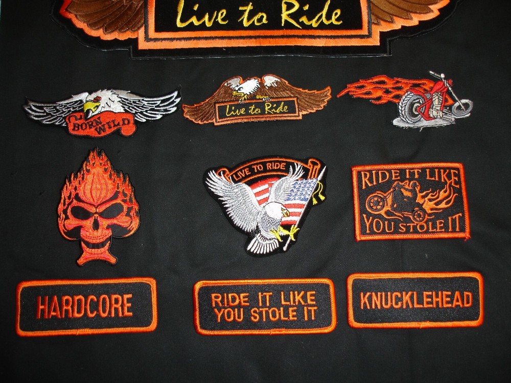 Motorcycle Biker patch set 10 patches in this set