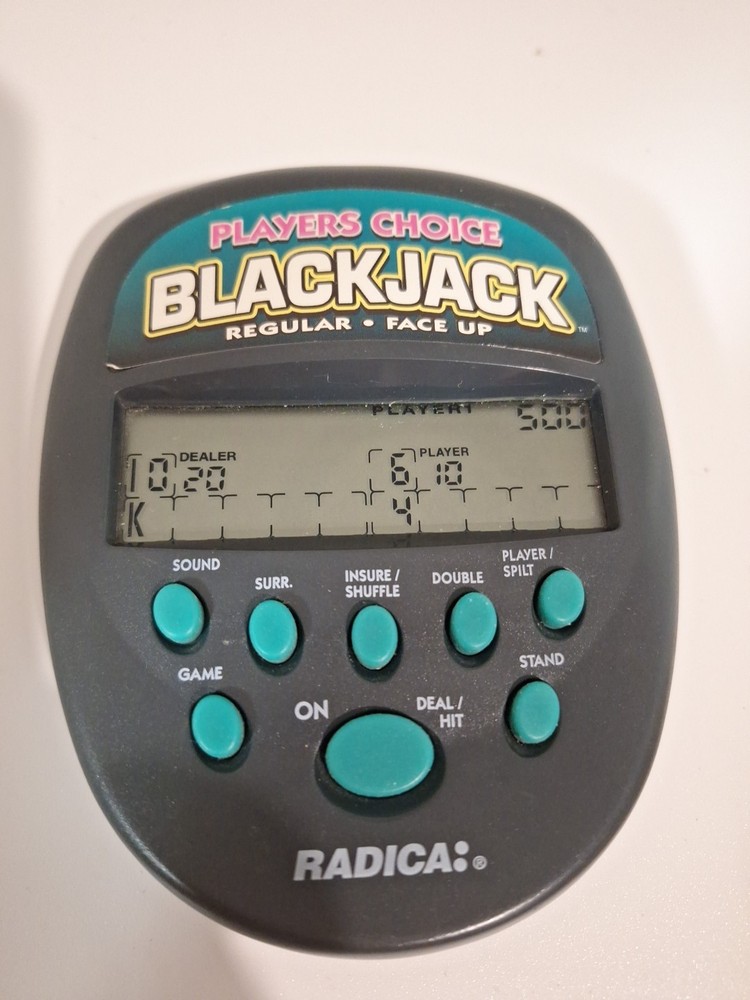 Radica Blackjack Game 1997 Handheld Electronic Game WORKS