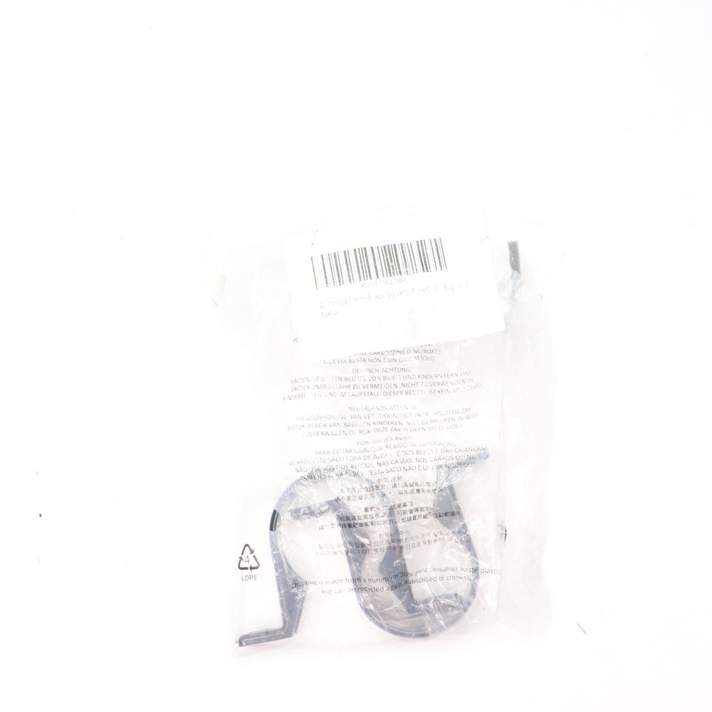 (2-Pk) Solvent Pipe Clip Blkack 40mm