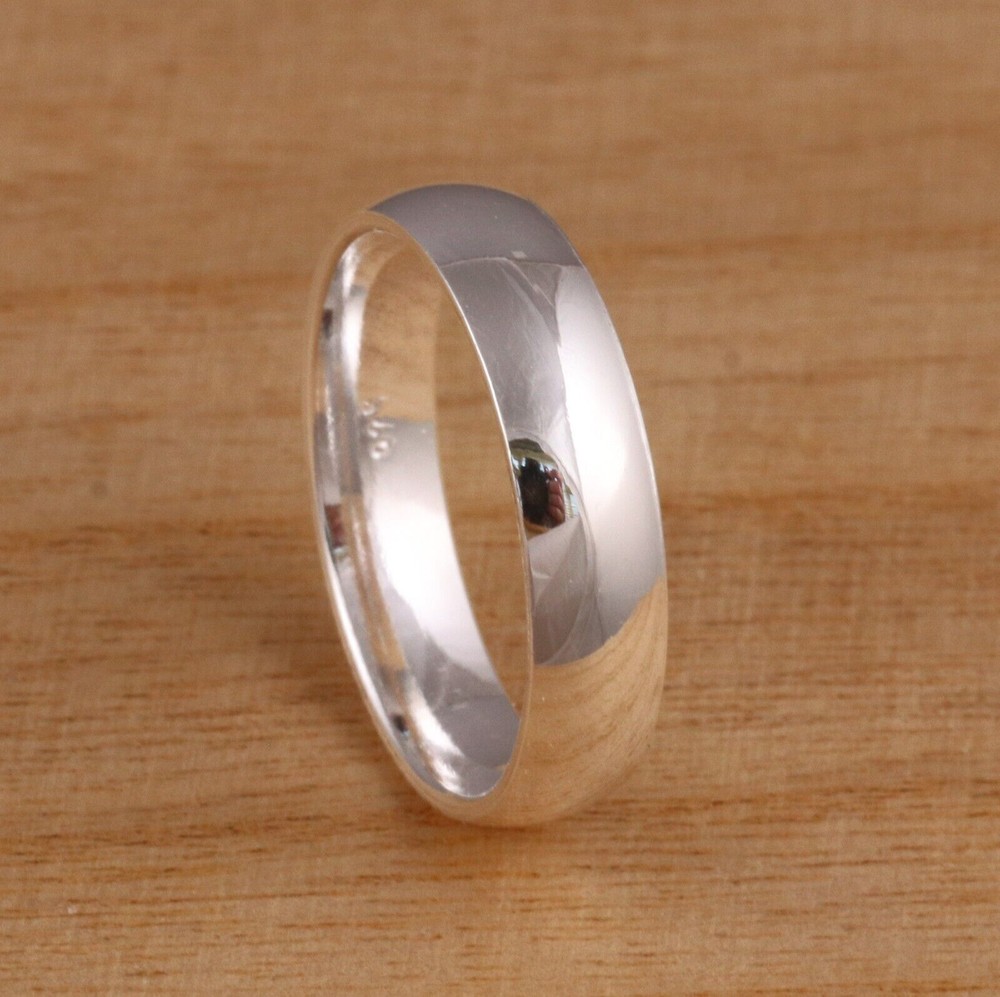 Solid 925 Sterling Silver Wide Band Ring Statement Handmade Ring All Size