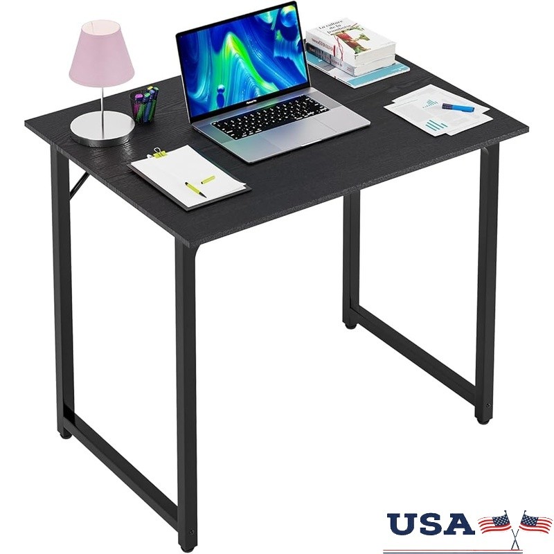 Compact Computer Desk Small Office Writing Table Sturdy Design Adjustable Feet