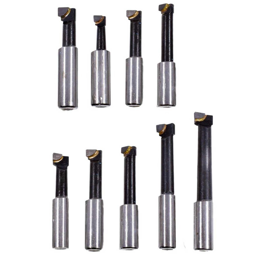 NEW 12mm SHANK BORING BAR CARBIDE TIPS 9PCS SET