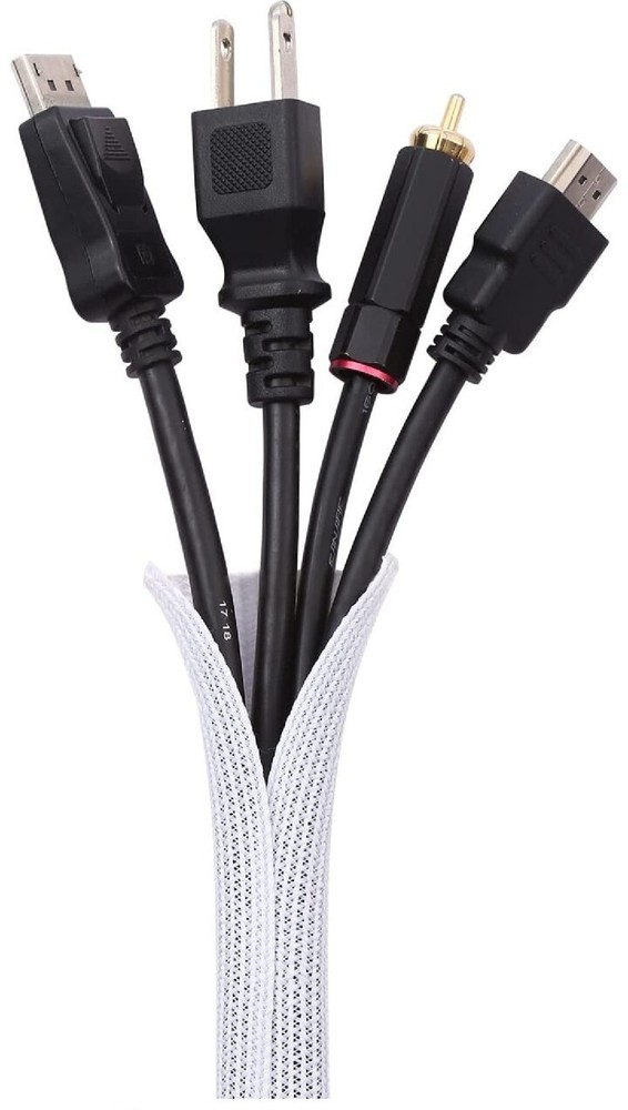 10ft – 1 inch Cable Management Sleeve Wire Loom Cord Protector – Self Wrap Cable