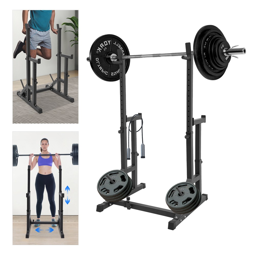 Barbell Rack Adjustable Barbell Weight Stand Multi-function Rack Home Gym