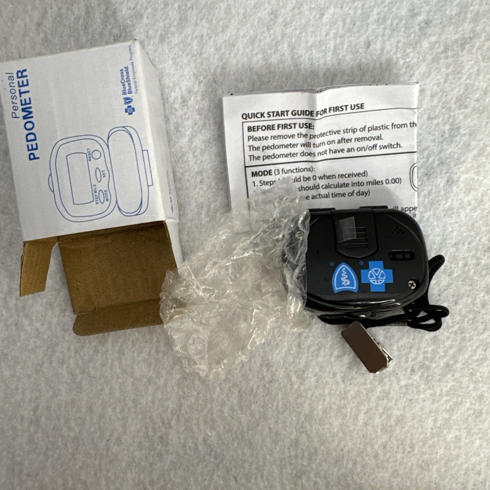 PERSONAL PEDOMETER BLUE CROSS BLUE SHIELD Open Box