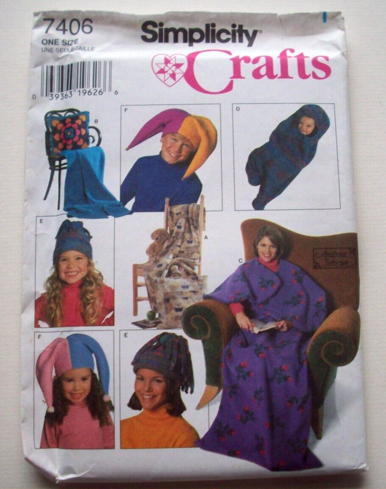 Sitting bag tote blanket hats  pattern 7406