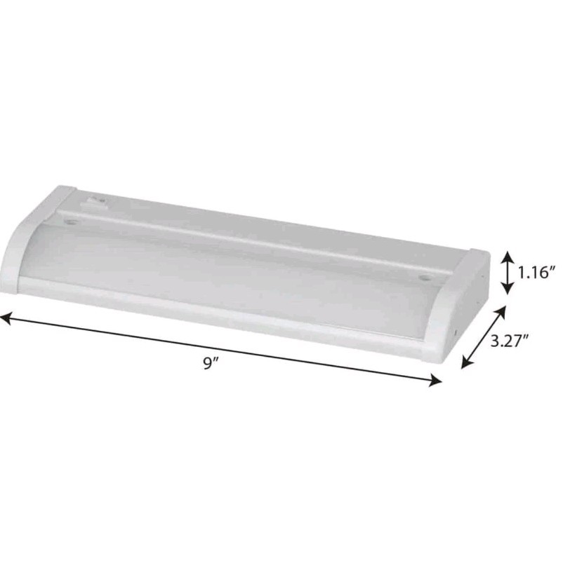 Progress Lighting 9 in. LED White Modern Linear Undercabinet Light Fixture