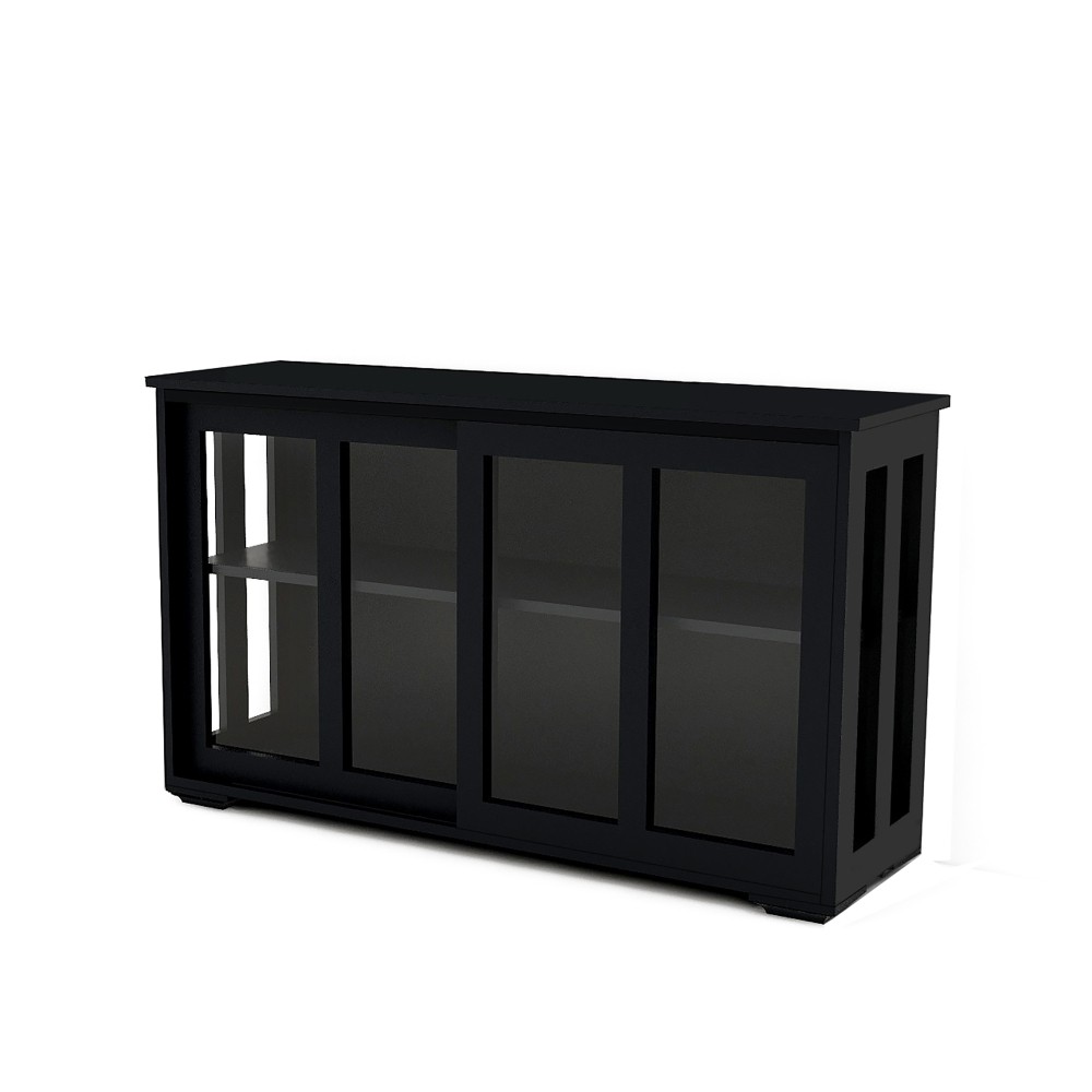 Kitchen Storage Stand Cupboard W Glass Door